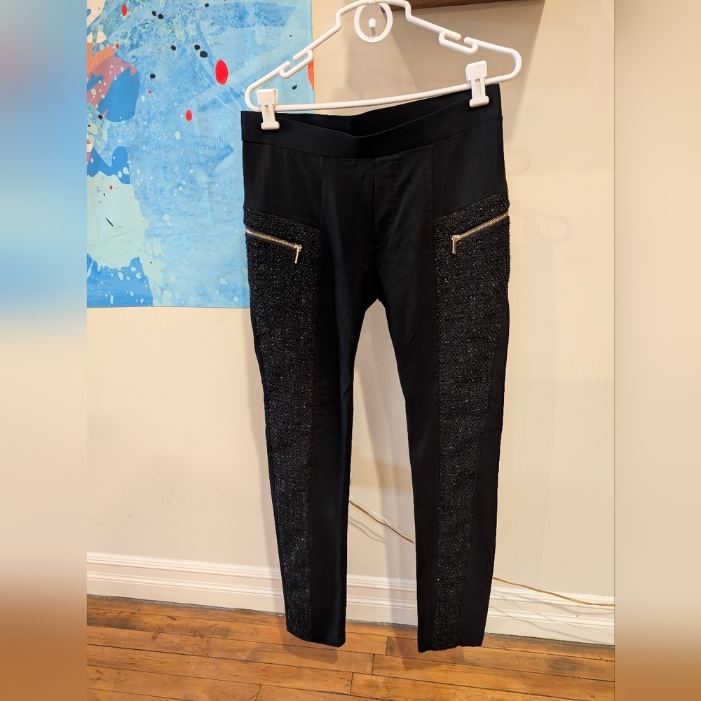 NU Denmark Black stretchy trousers with sparkly embellishments (XXL)